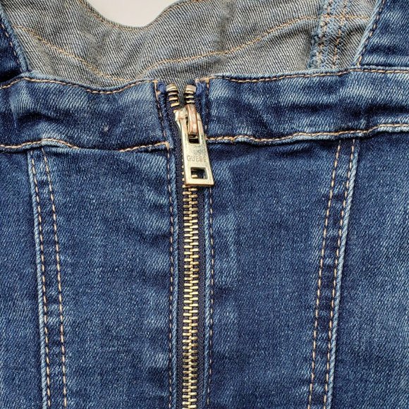 GUESS Women's Nada Paneled Denim Jumpsuit sz S - Picture 12 of 12
